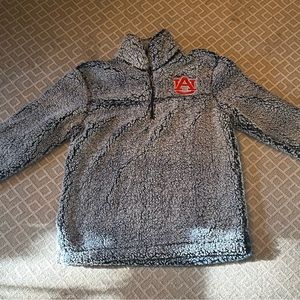 Boxercraft quarter zip fuzzy Auburn logo size small